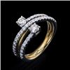 Image 3 : 0.61 ctw SI2 CLARITY CENTER Diamond 14K White Gold Ring (1.14 ctw Diamonds)