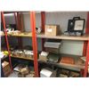 Image 5 : SHELF RACKING UNITS (6) APPROX. 3FT X 1 1/2FT X 8FT ORANGE & BEIGE, METAL STORAGE CABINET AND ALL