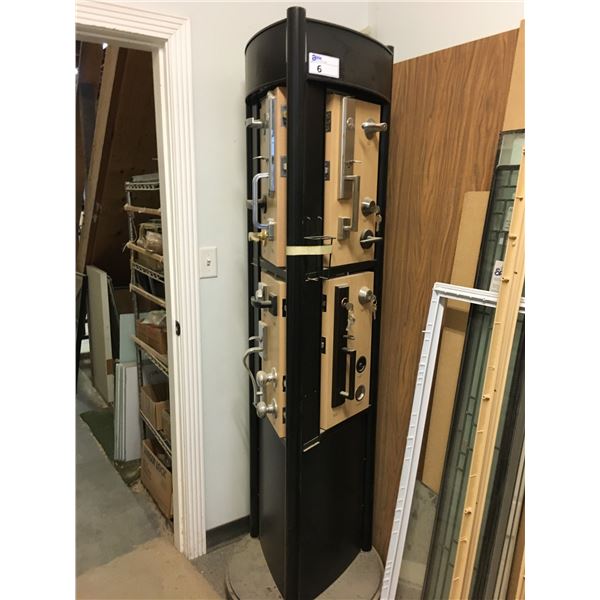 REVOLVING DOOR HANDLE DISPLAY UNIT WITH ASSORTED DOOR HANDLES