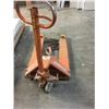 Image 3 : JOHNSTON PALLET JACK (ORANGE), PALLET GRABBER CLAMP AND ASSORTED CHAIN