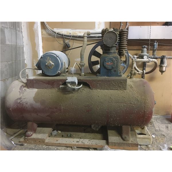 WEBSTER AIR EQUIPMENT 3 PHASE HORIZONTAL SHOP AIR COMPRESSOR