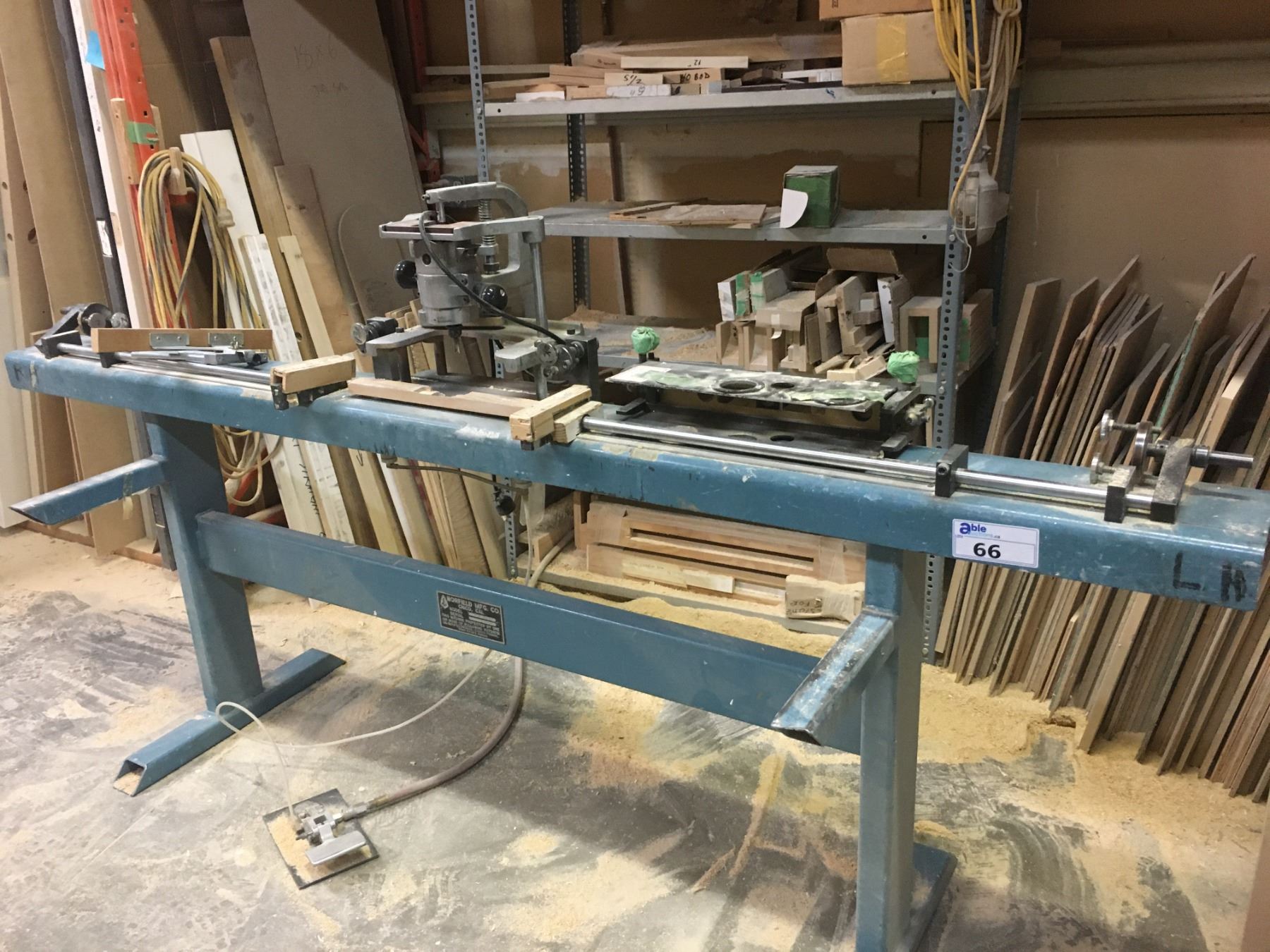 Jambstrike Router Jig NORFIELD MFG. CO. MODEL 250-M STRIKE JAMB ROUTER MACHINE - Able Auctions