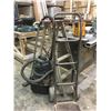 Image 1 : SHOP-VAC, 2 WHEEL FURNITURE DOLLY AND SMALL  WOODEN STEP LADDER