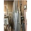 Image 1 : METAL LONG MATERIAL STORAGE RACK AND ALL THE ASSORTED WOOD TRIM LENGTHS