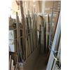 Image 2 : METAL LONG MATERIAL STORAGE RACK AND ALL THE ASSORTED WOOD TRIM LENGTHS