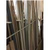 Image 4 : METAL LONG MATERIAL STORAGE RACK AND ALL THE ASSORTED WOOD TRIM LENGTHS