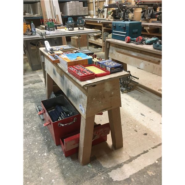 PAIR OF LARGE WOODEN SAW HORSES