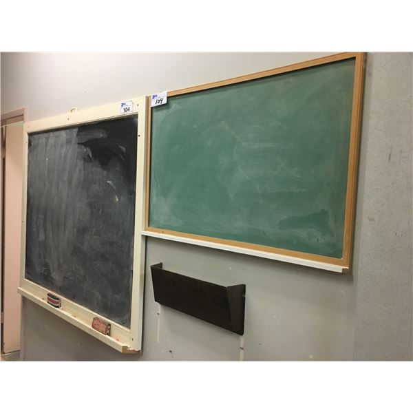 2 CHALKBOARDS, WHITEBOARD AND MISCELLANEOUS COFFEE STATION ITEMS