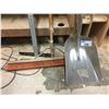 Image 2 : LARGE SHOP BROOM, SHOVEL AND CARPENTERS SQUARE