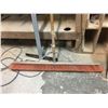Image 3 : LARGE SHOP BROOM, SHOVEL AND CARPENTERS SQUARE