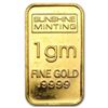 Image 2 : Six 1 gram .9999 Pure Gold Bars Assorted Mints