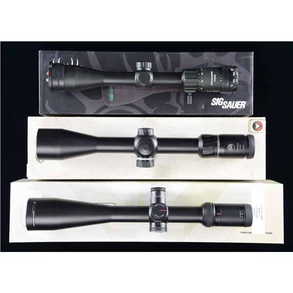 3 SCOPES, VORTEX, BURRIS & SIG SAUER.