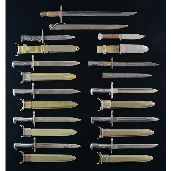 18 BAYONETS & FIGHTING KNIVES.