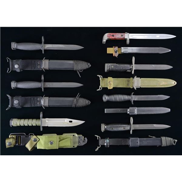 7 BAYONETS & FIGHTING KNIVES.