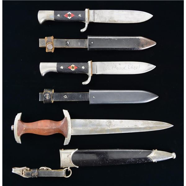 3 WWII GERMAN EDGE WEAPONS.