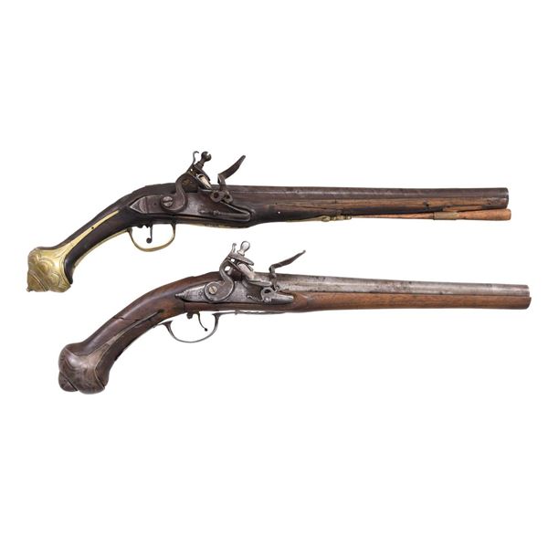 2 ASSEMBLED FLINTLOCK PISTOLS.