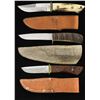 Image 2 : LOT OF 3 CUSTOM FIXED BLADE KNIVES WITH SHEATHS.