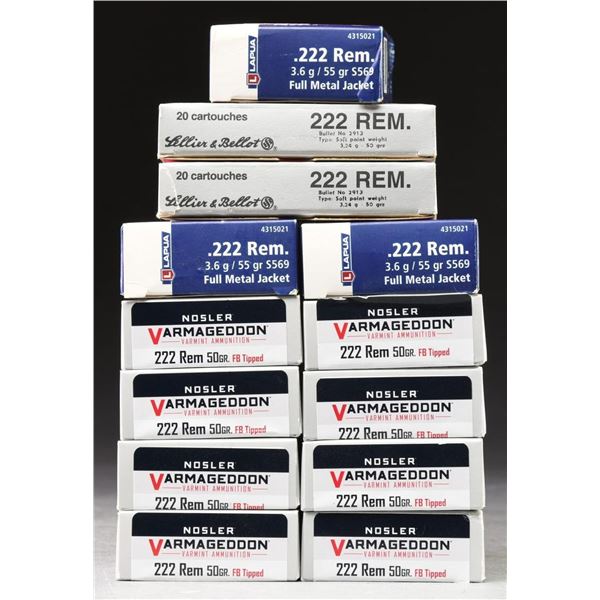260 RDS. (13 BOXES) 222 REM.