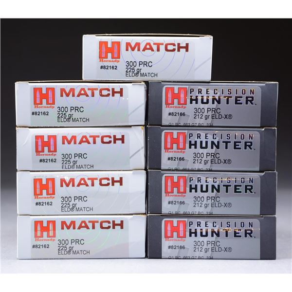 180 RDS. (9 BOXES) HORNADY 300 PRC.