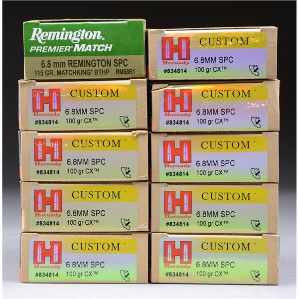 200 RDS. (10 BOXES) OF 6.8 SPC AMMO.