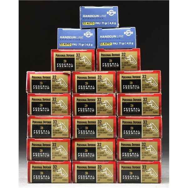 490 RDS. (20 BOXES) 32 ACP AMMO.