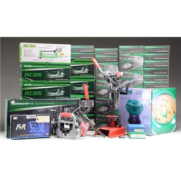 30 MOSTLY RCBS RELOADING EQUIPMENT.