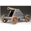 Image 2 : A BRASS SIGNAL CANNON ON CARRIAGE.