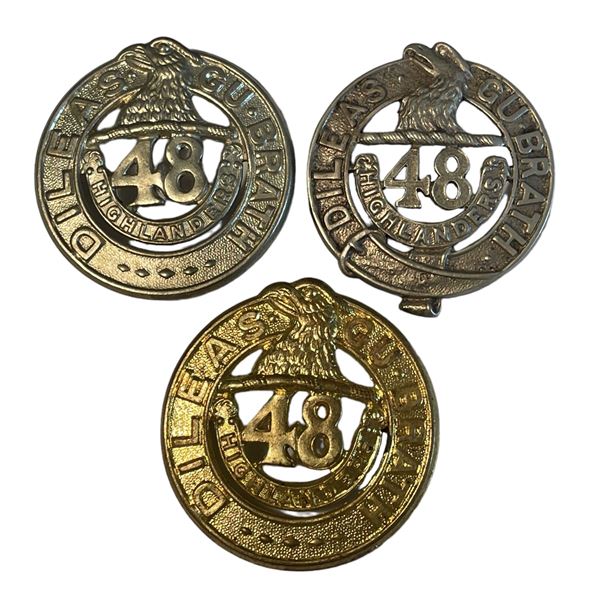 WW2 48th Highlanders of Canada Cap Badge Lot of 3