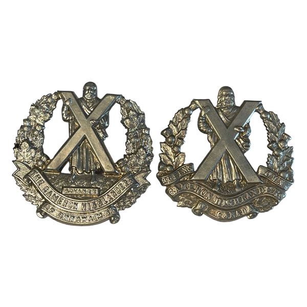 WW2 Cameron Highlanders Cap Badge Lot