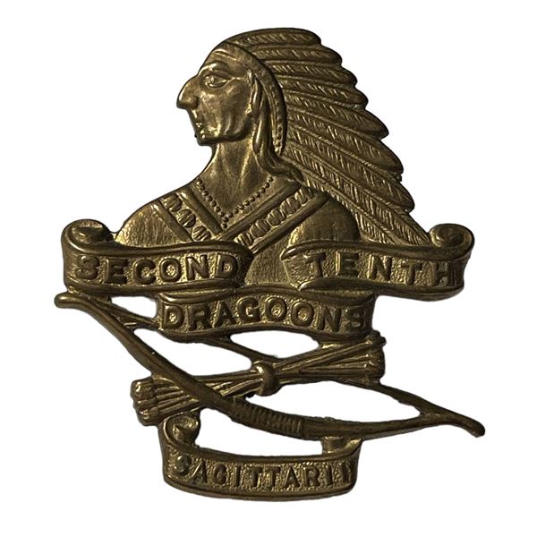 WW2 Second Tenth Dragoons Cap Badge
