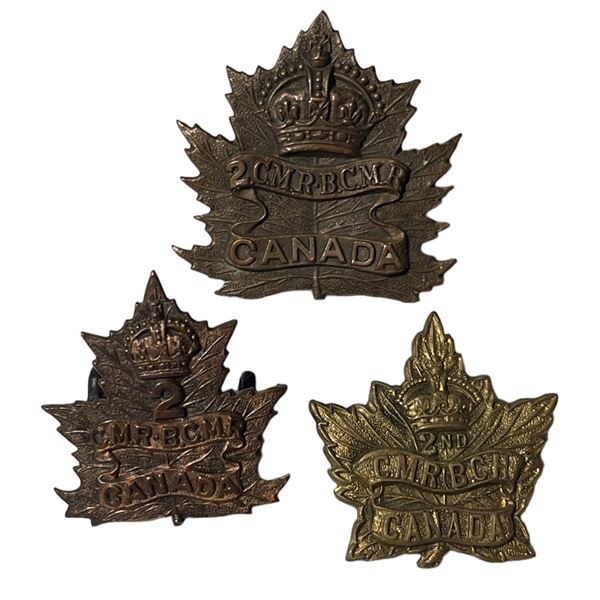 2nd CMR British Columbia Mounted Rifles Cap, Collar and Sweetheart Pin