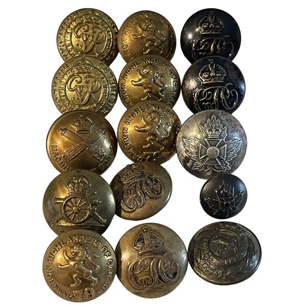 Lot of Canadian Military Uniform Buttons