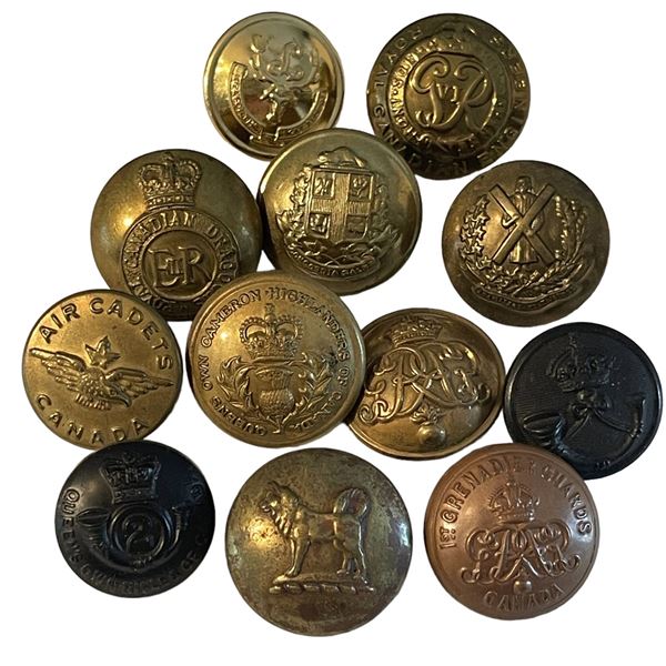 Lot of Canadian Military Uniform Buttons