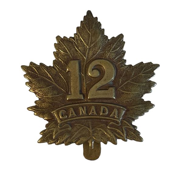 WW1 CEF 12th Battalion Cap Badge