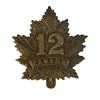 Image 1 : WW1 CEF 12th Battalion Cap Badge