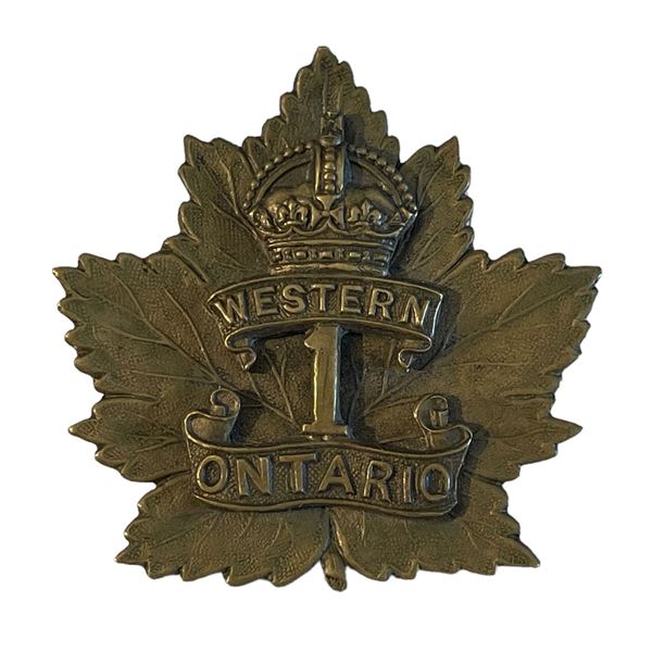 WW1 CEF 1st Battalion OFFICERS Cap Badge