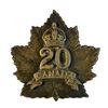 Image 1 : WW1 CEF 20th Battalion Cap Badge