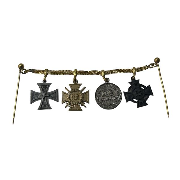 German WW1 Miniature High Dress Medal Set