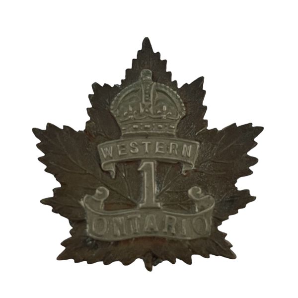 WW1 CEF 1st Battalion Western Ontario Cap Badge