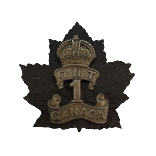 WW1 CEF 1st Ontario Battalion Cap Badge