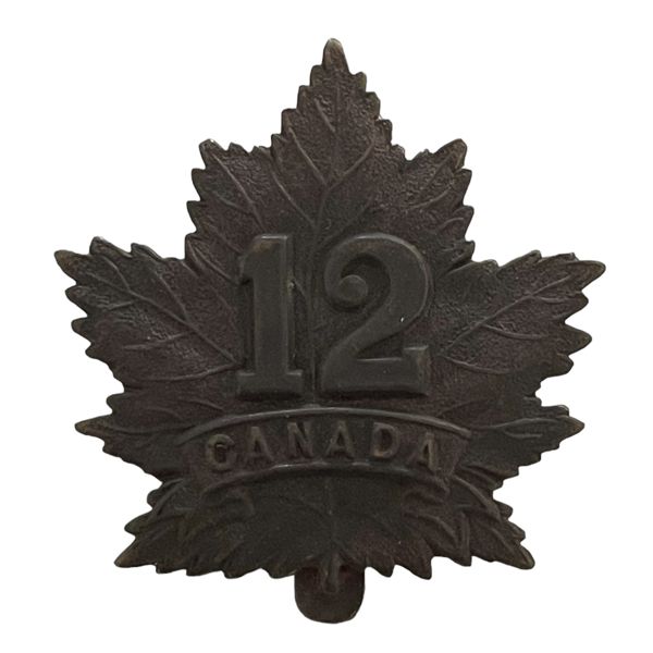 WW1 CEF 12th Battalion Maritimes Cap Badge