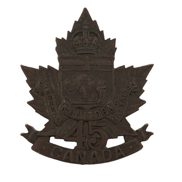 WW1 CEF 45th Battalion, Manitoba Cap Badge