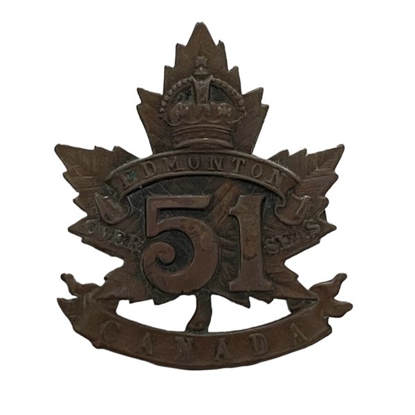 WW1 CEF 51st Battalion, Edmonton Cap Badge