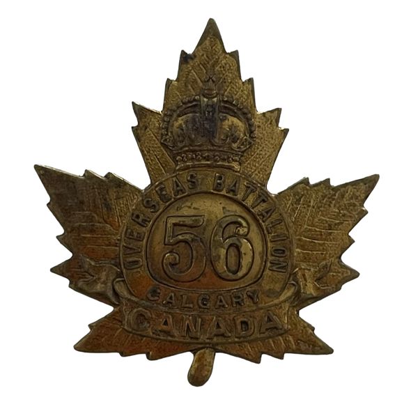 WW1 CEF 56th Battalion, Calgary, Cap Badge