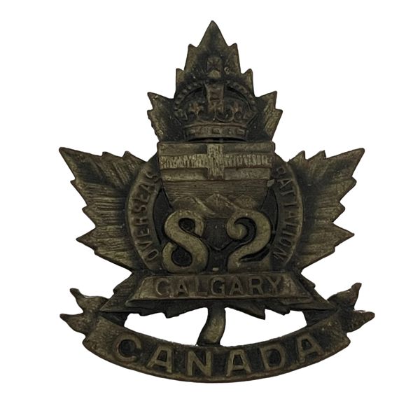 WW1 CEF 82nd Battalion, Calgary, Cap Badge