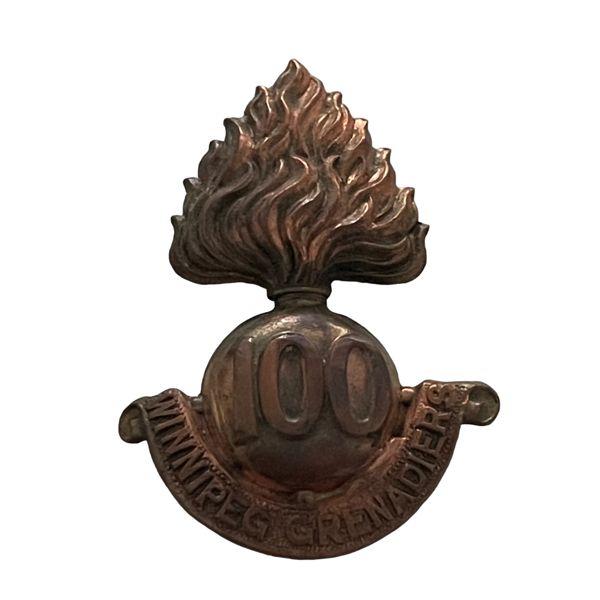 WW1 CEF 100th Battalion, Winnipeg Grenadiers, Cap Badge