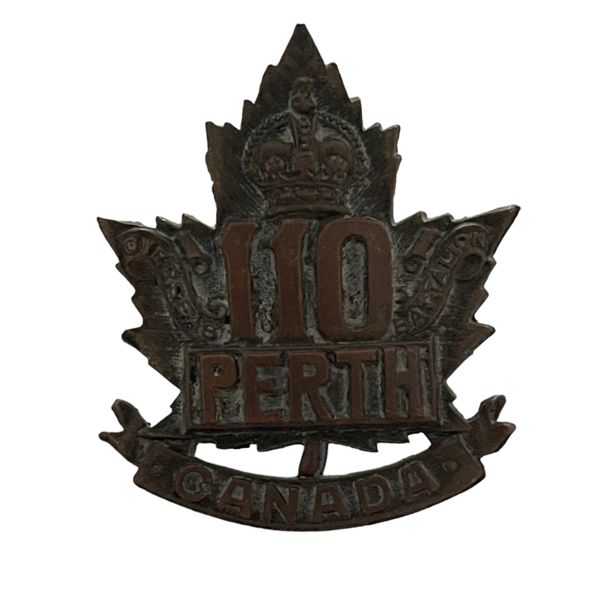 WW1 CEF 110th Battalion, Perth, Cap Badge