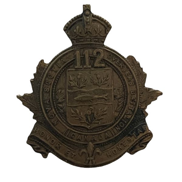 WW1 CEF 112th Battalion, Nova Scotia, Cap Badge