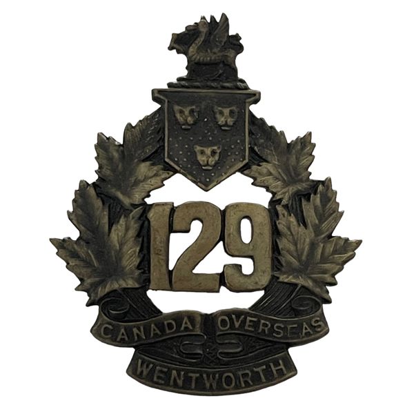WW1 CEF 129th Battalion, Wentworth, Cap Badge
