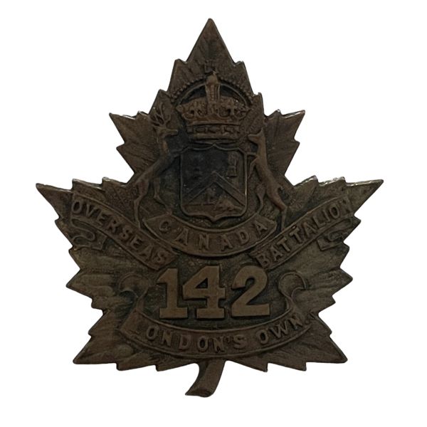 WW1 CEF 142nd Battalion, London, Cap Badge